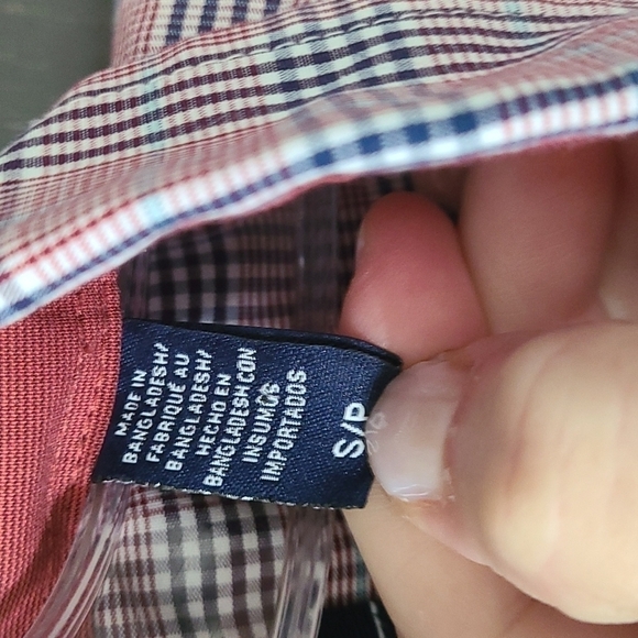 IZOD Plaid Long sleeved Button Down 100% Cotton Shirt Size Small - Picture 6 of 9